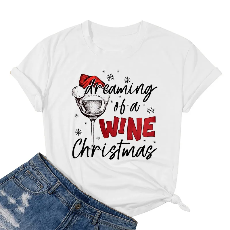 Cotton 2022 Merry Christmas T-shirts