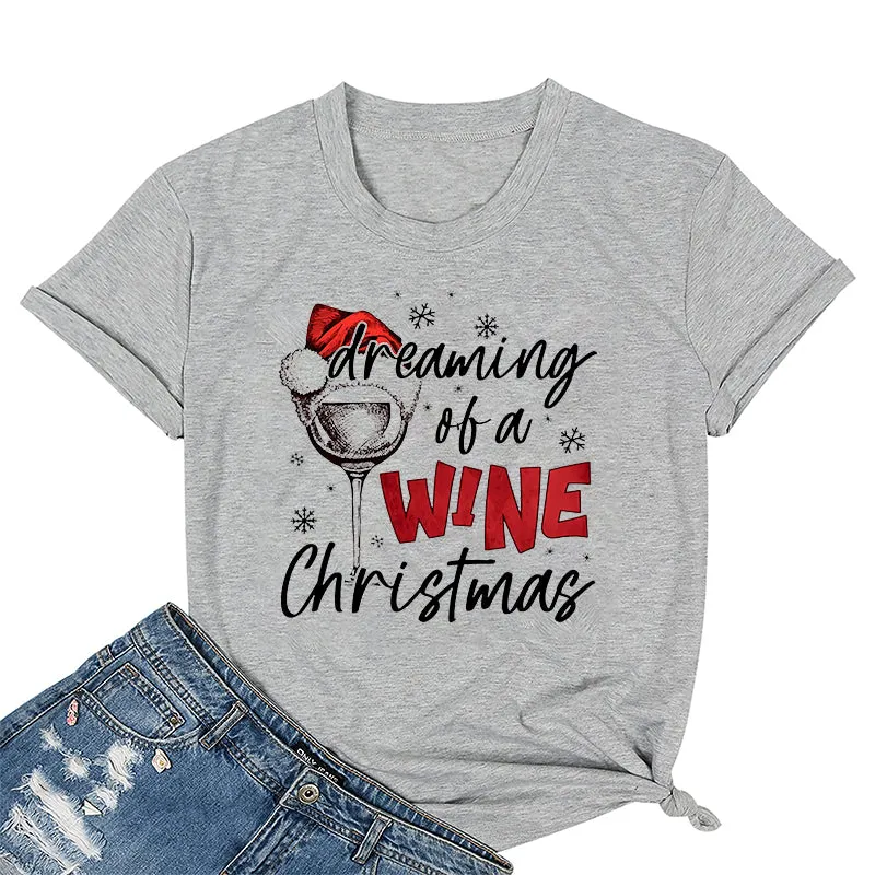 Cotton 2022 Merry Christmas T-shirts