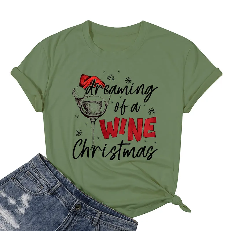 Cotton 2022 Merry Christmas T-shirts