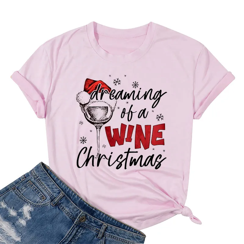 Cotton 2022 Merry Christmas T-shirts