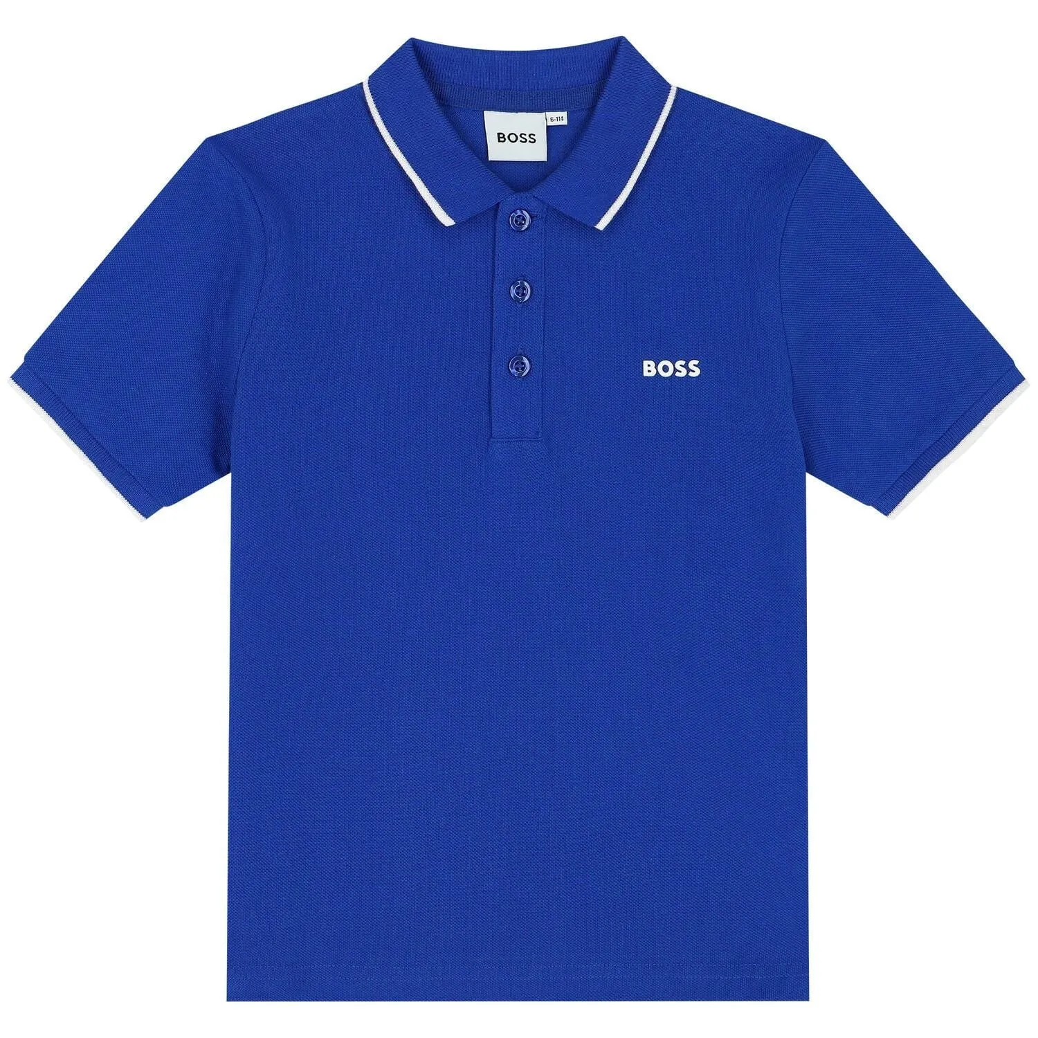 Cotton Pique Polo Shirt -Blue