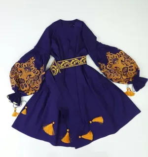 Cover Up Front Open Women's Long sleeves Blue