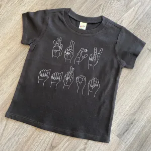 Custom KIDS American Sign Language shirt.