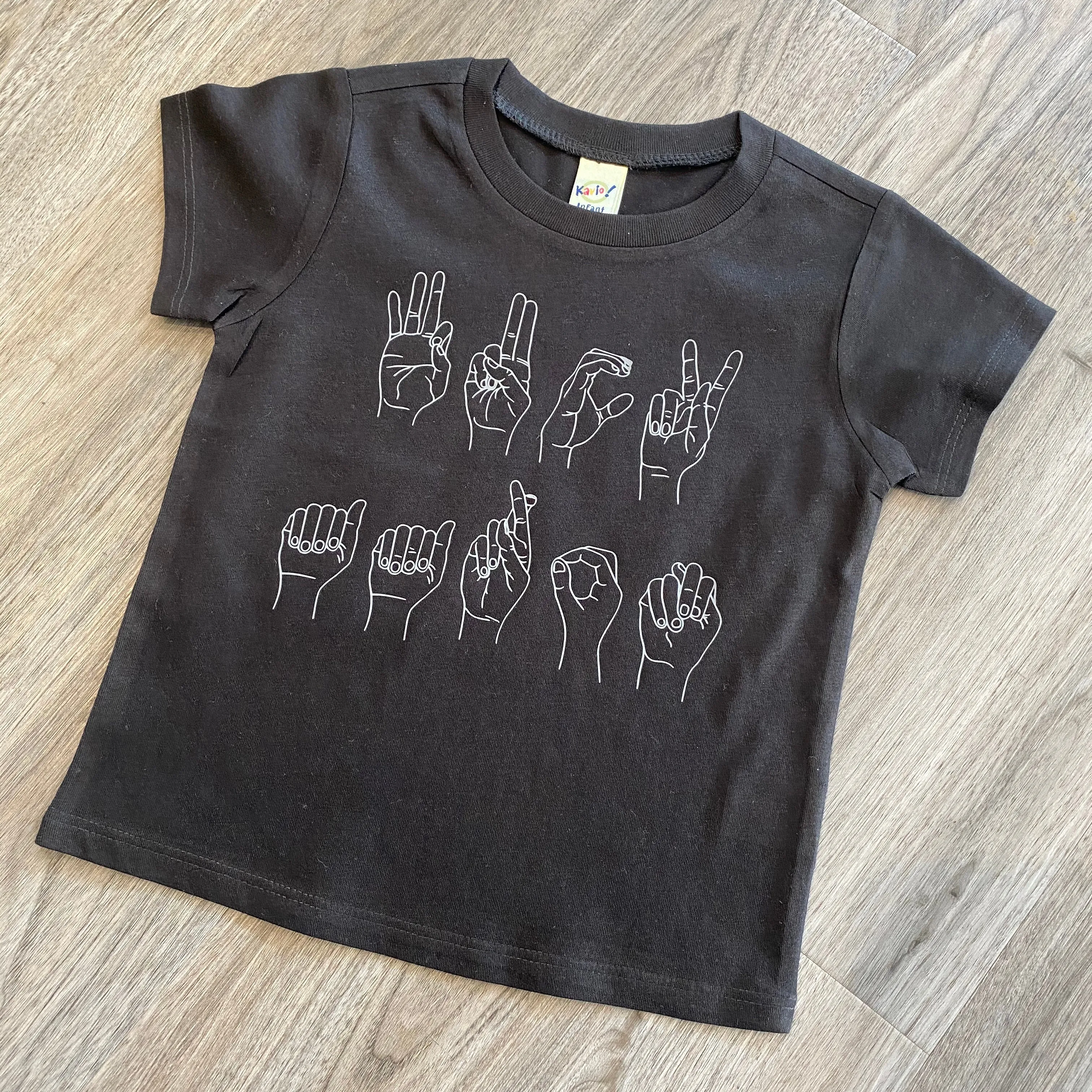 Custom KIDS American Sign Language shirt.