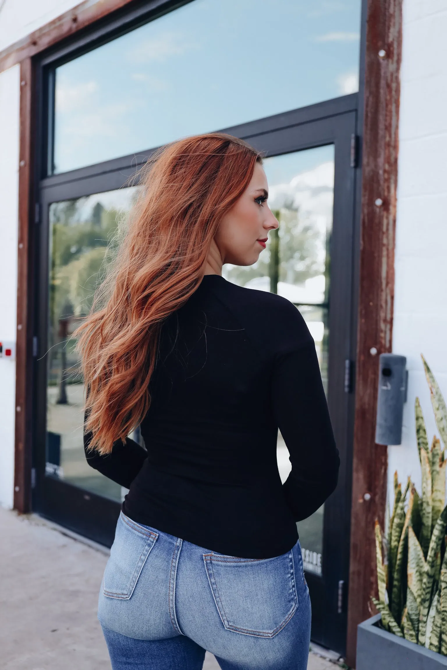 Delicate Details Cutout Top - Black