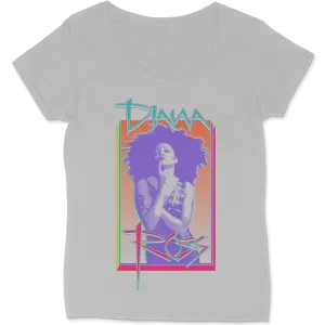Diana Ross "Cover Page" Women's Scoop Neck T-Shirt in Silver Grey