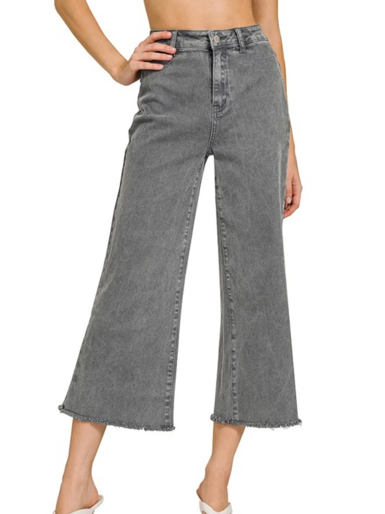 Do It All Acid Wash Denim: Ash Black