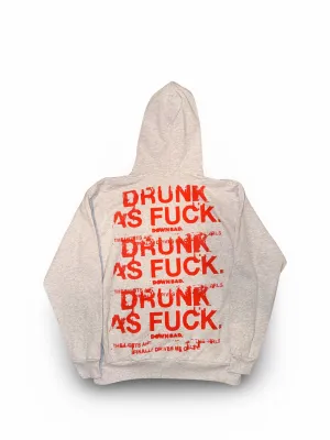 DOWN BAD. “DRUNK AS FU*K Zip-Up HOODIE”