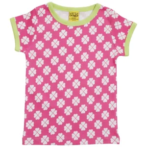 DUNS Sweden Kids Clover T-shirt - Pink