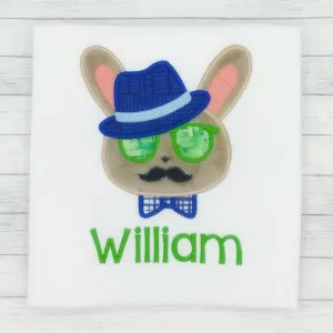 Easter - Holiday- Boy Bunny w/ Hat and Glasses