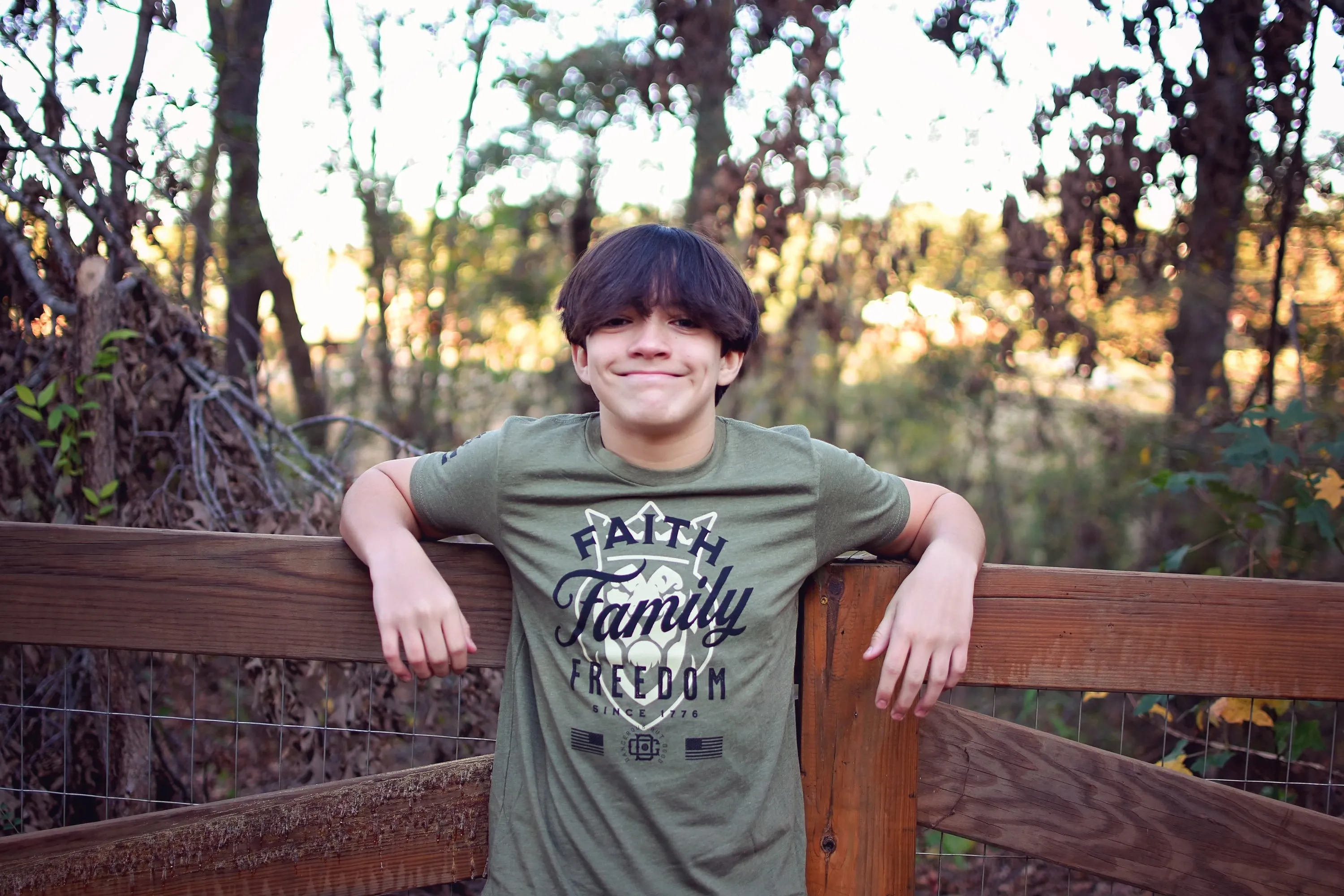 F3 Heather Youth OD Green T-Shirt
