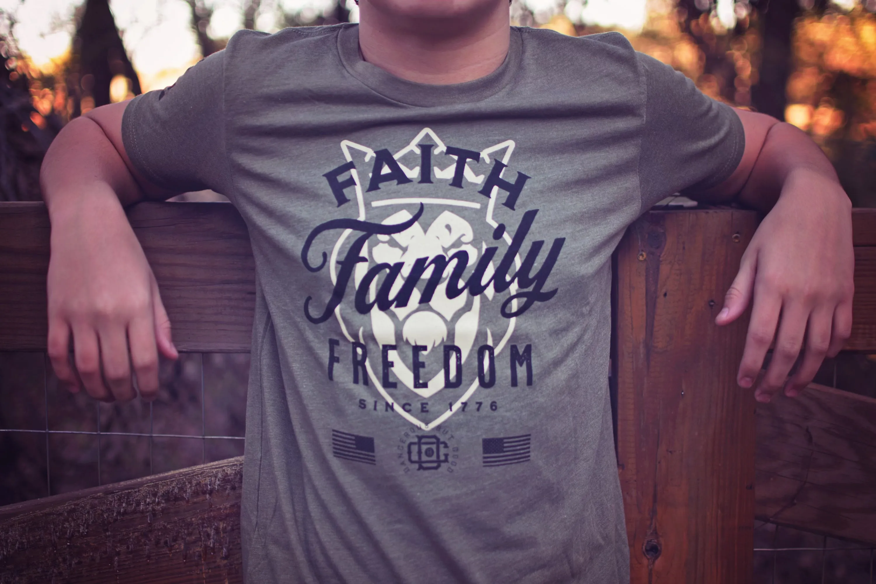 F3 Heather Youth OD Green T-Shirt