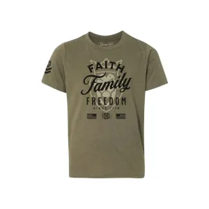 F3 Heather Youth OD Green T-Shirt
