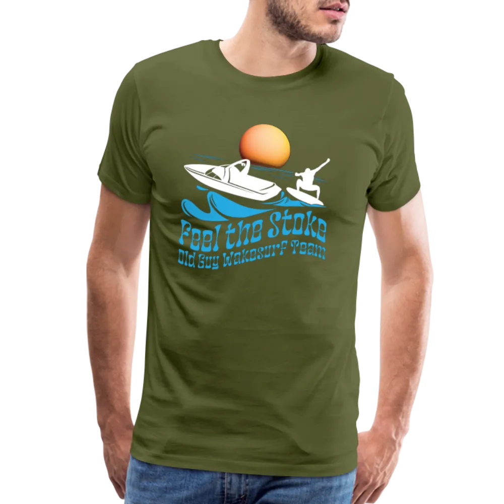 Feel the Stoke - Old Guy Wakesurf Team - Men's Premium T-Shirt