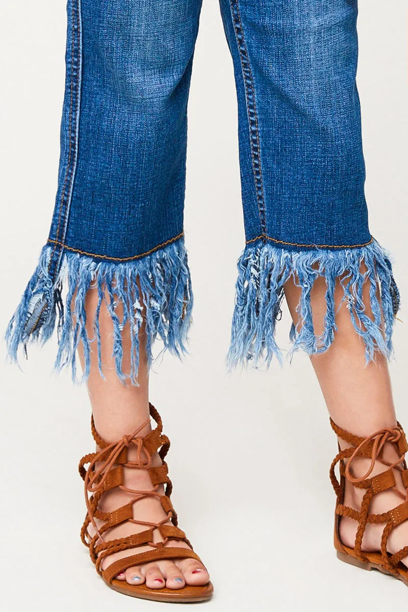 Frayed Denim Pants