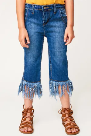 Frayed Denim Pants
