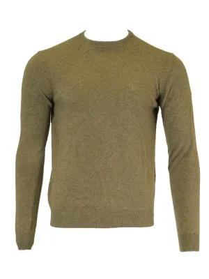 Gant Men's O3 Twin Rib Crew, Medium, Dark Sand Melange