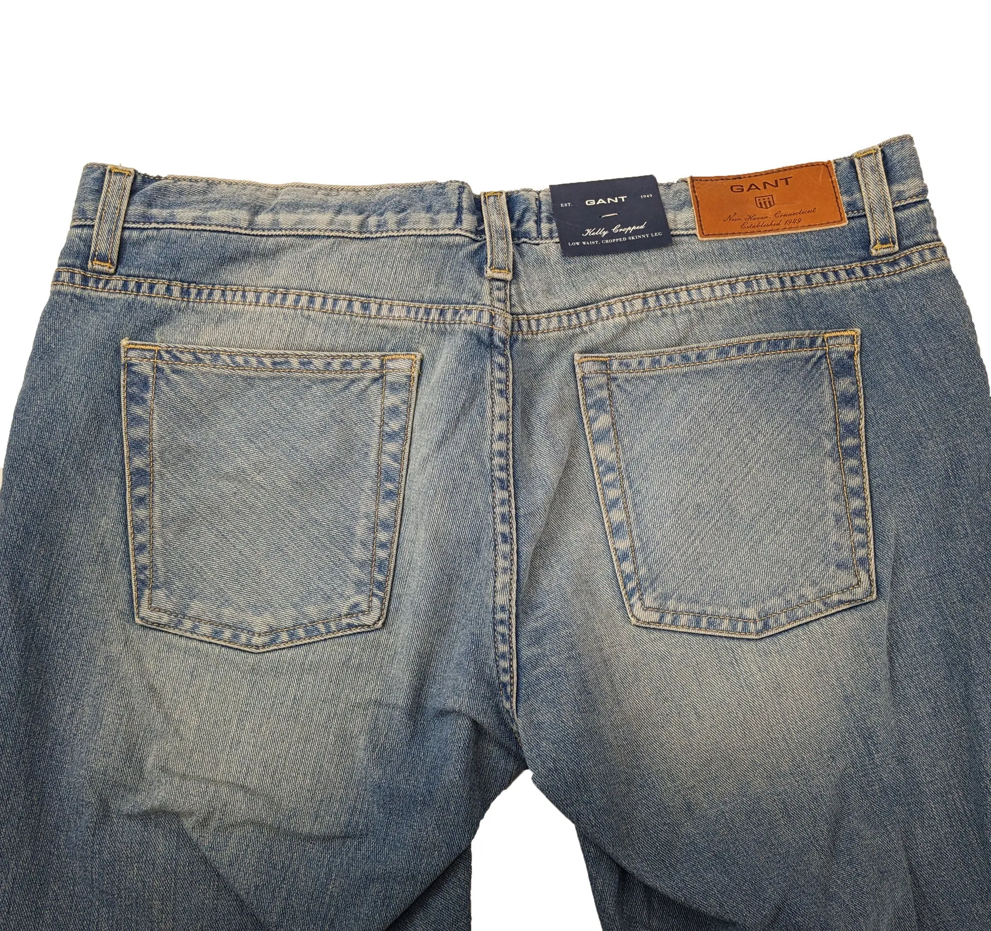 GANT Women's Mid Blue Kelly Vintage Cropped Skinny Jeans 410907 $228 NWT
