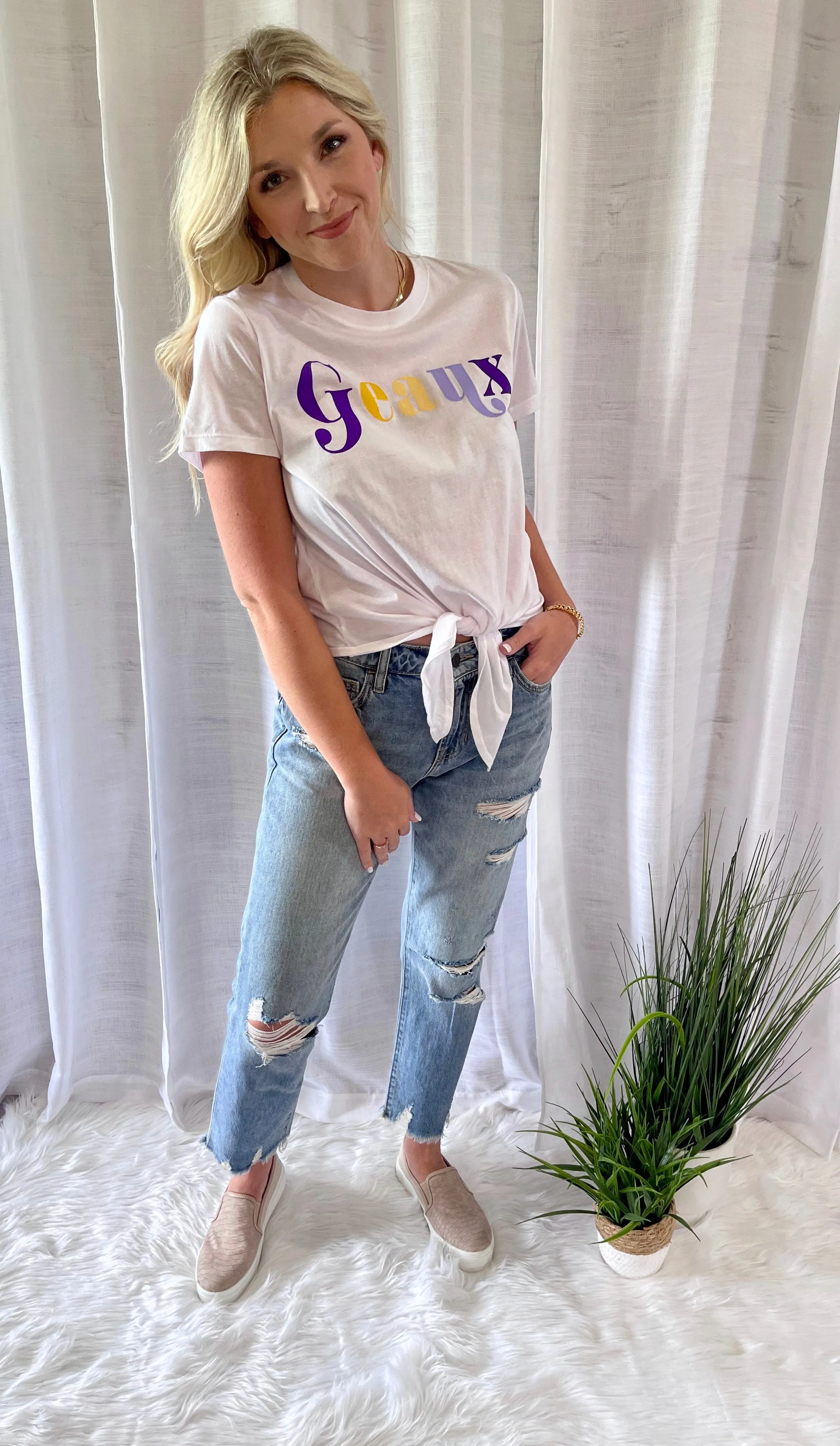 Geaux LSU Tie Top