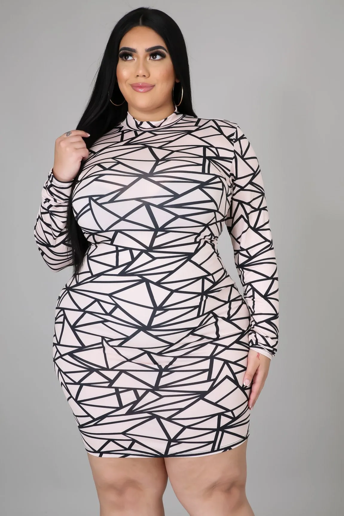 GEO MINI DRESS | PLUS