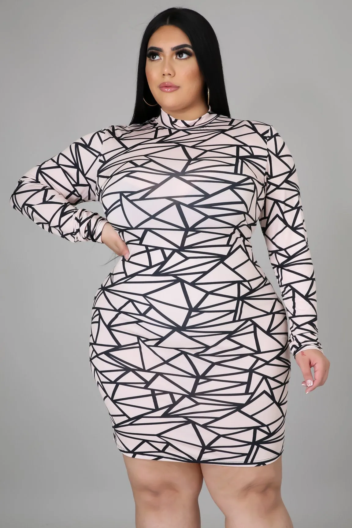 GEO MINI DRESS | PLUS