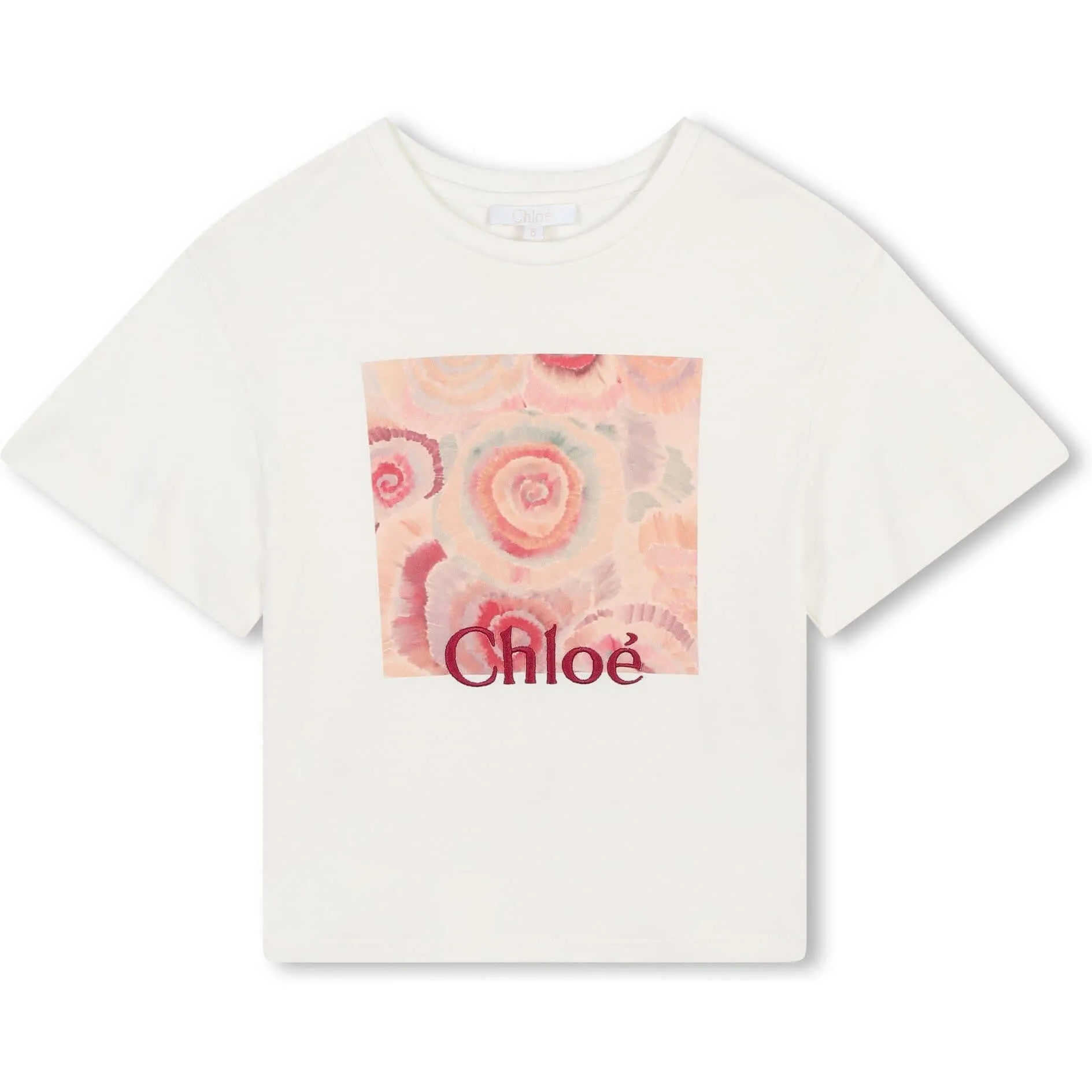Girls White Short Sleeve T-shirt
