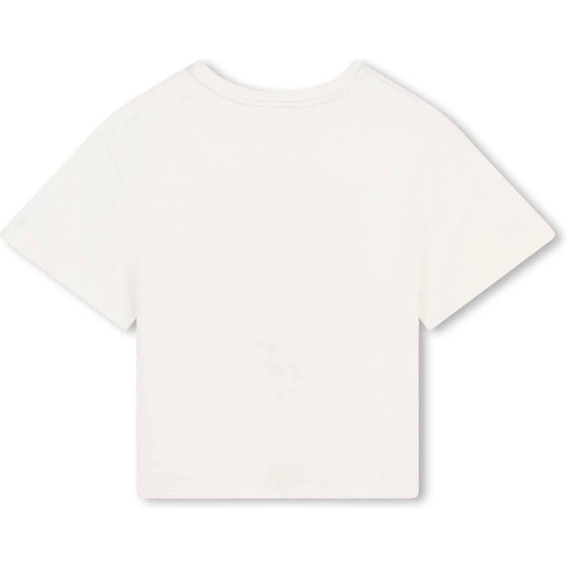 Girls White Short Sleeve T-shirt