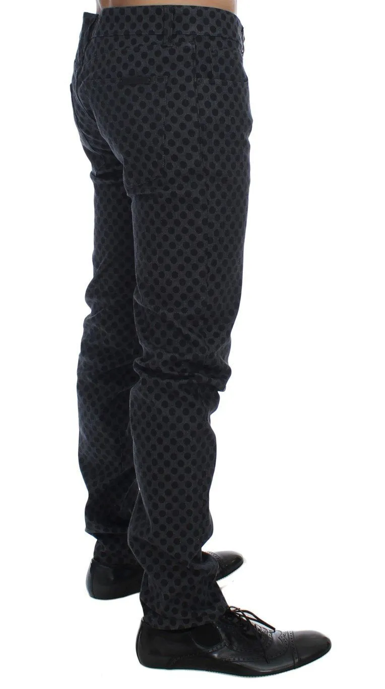 Gray Cotton Stretch 14 Slim Fit Pants Jeans