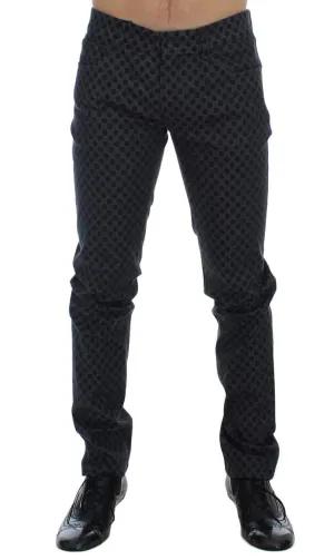 Gray Cotton Stretch 14 Slim Fit Pants Jeans
