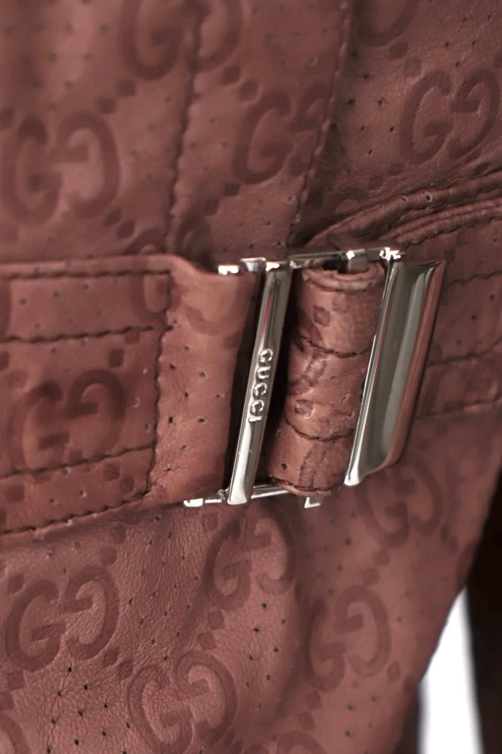 Gucci GG Leather Monogram Bomber*