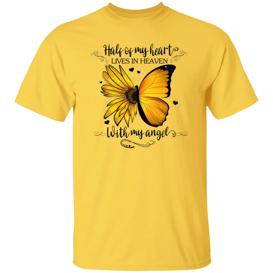 Half of My Heart Lives In Heaven Memorial T-Shirt