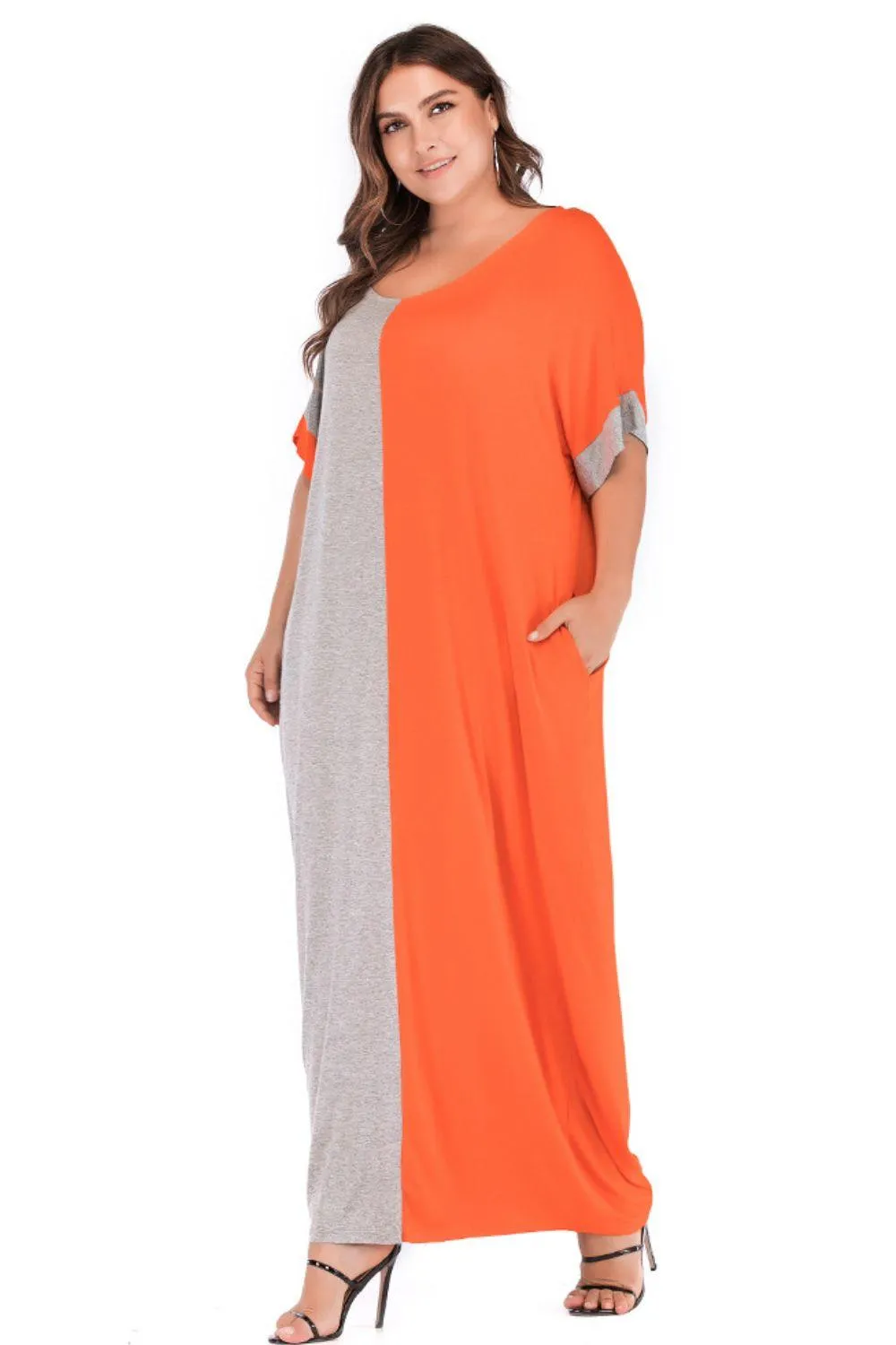 Hazel Blues® | Color Block Tee Dress with Pockets