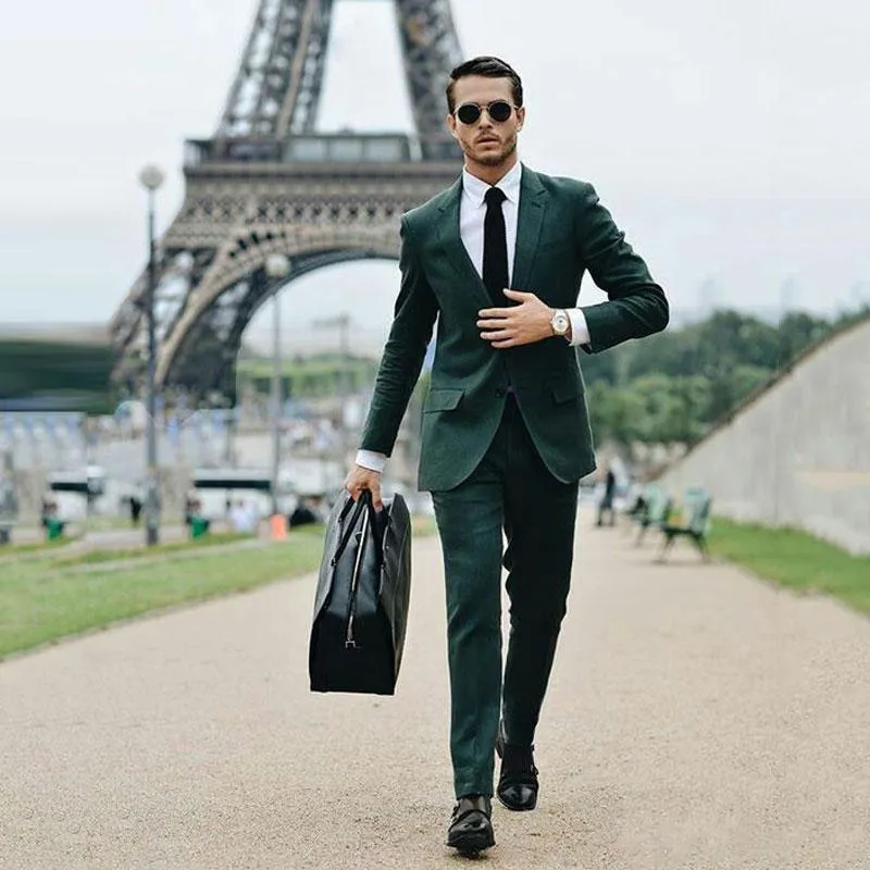 Hunter Green Slim Fit Suit Coat