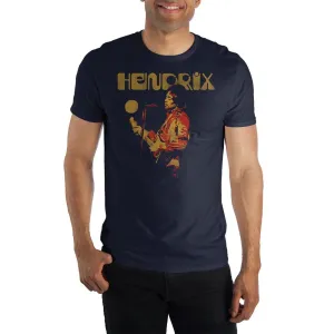 Jimi Hendrix Retro Crew Neck Short Sleeve T shirt