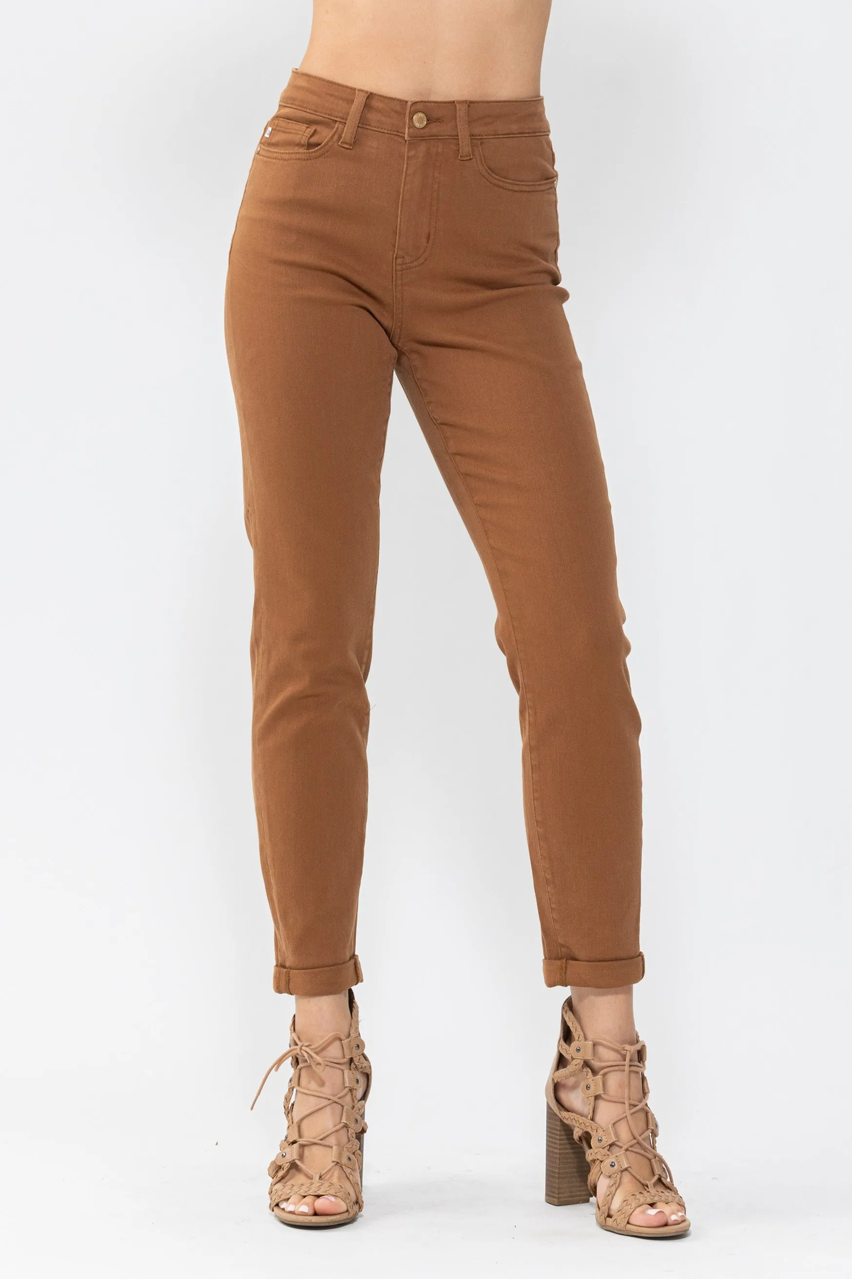 Judy Blue High Waist Slim Fit Brown Denim