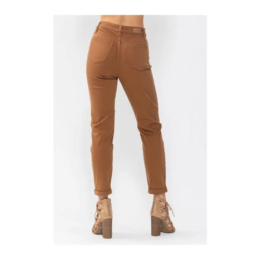 Judy Blue High Waist Slim Fit Brown Denim