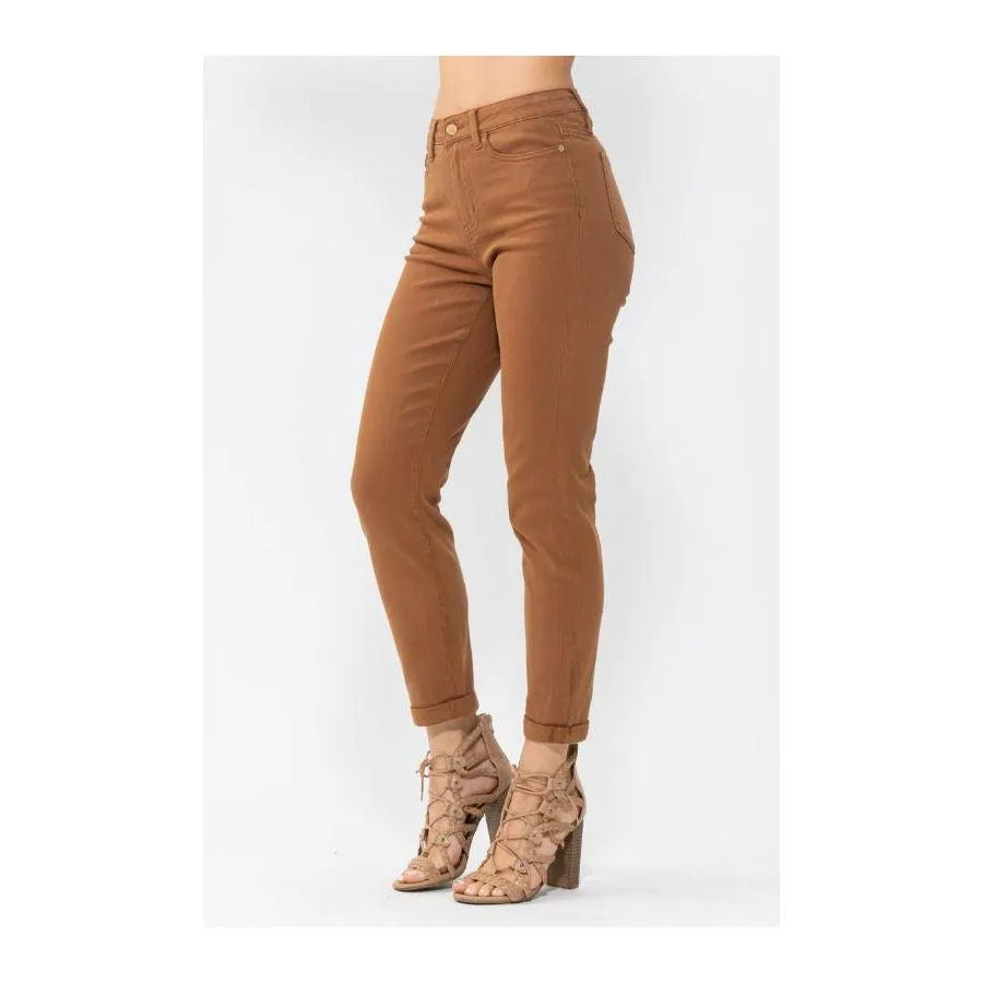 Judy Blue High Waist Slim Fit Brown Denim