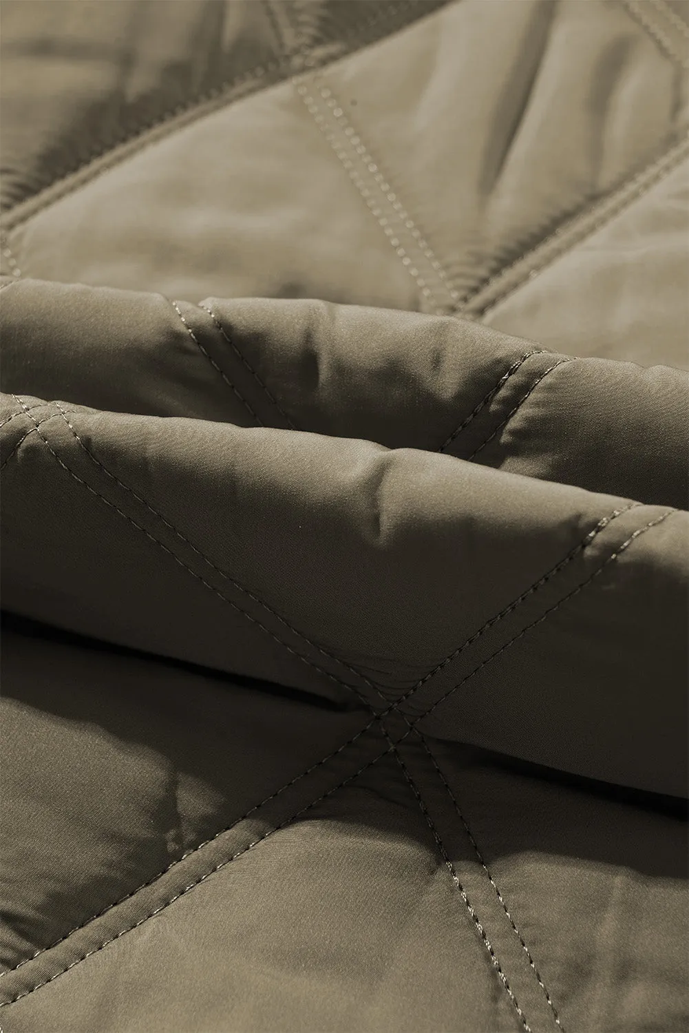 KaleaBoutique Teddy Collar Flap Pockets Quilted Puffer Jacket