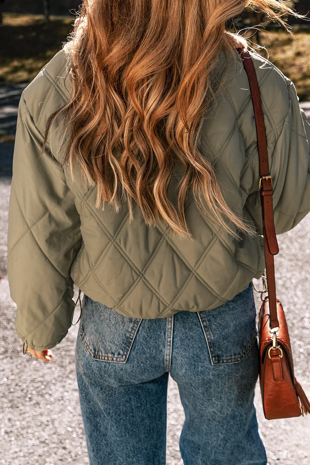 KaleaBoutique Teddy Collar Flap Pockets Quilted Puffer Jacket