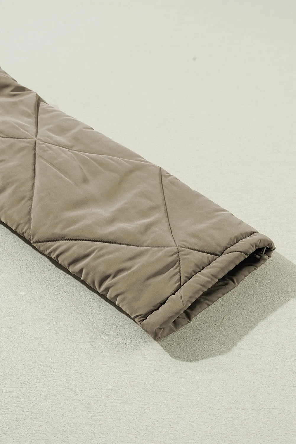 KaleaBoutique Teddy Collar Flap Pockets Quilted Puffer Jacket