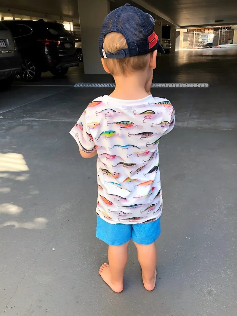 Kids Bright Lure Fishing T-shirt