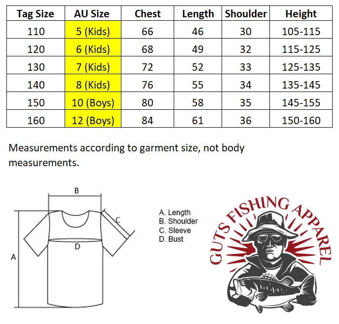 Kids Bright Lure Fishing T-shirt