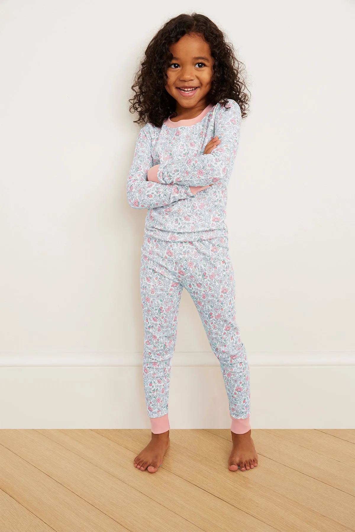 Kids Long-Long Set in English Rose Elizabeth Floral