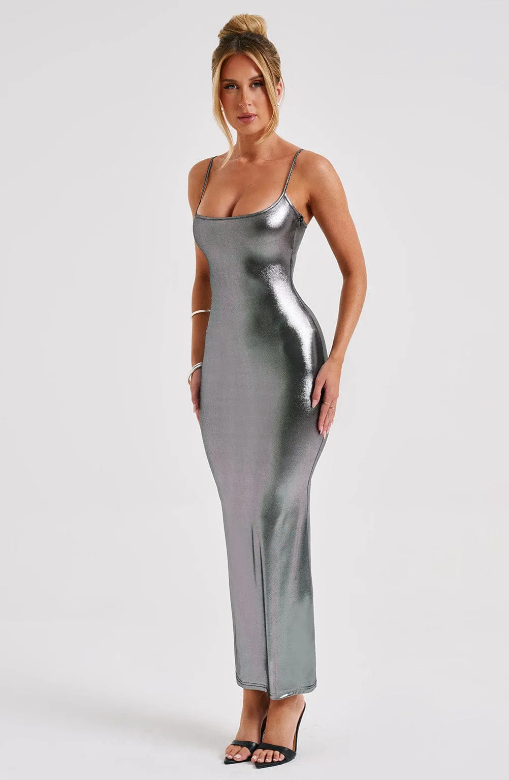 Kyranni Maxi Dress - Gunmetal
