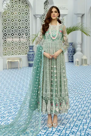 Latest Pakistani Anarkali Maxi In Fresh Teal Color 2020 # CA108