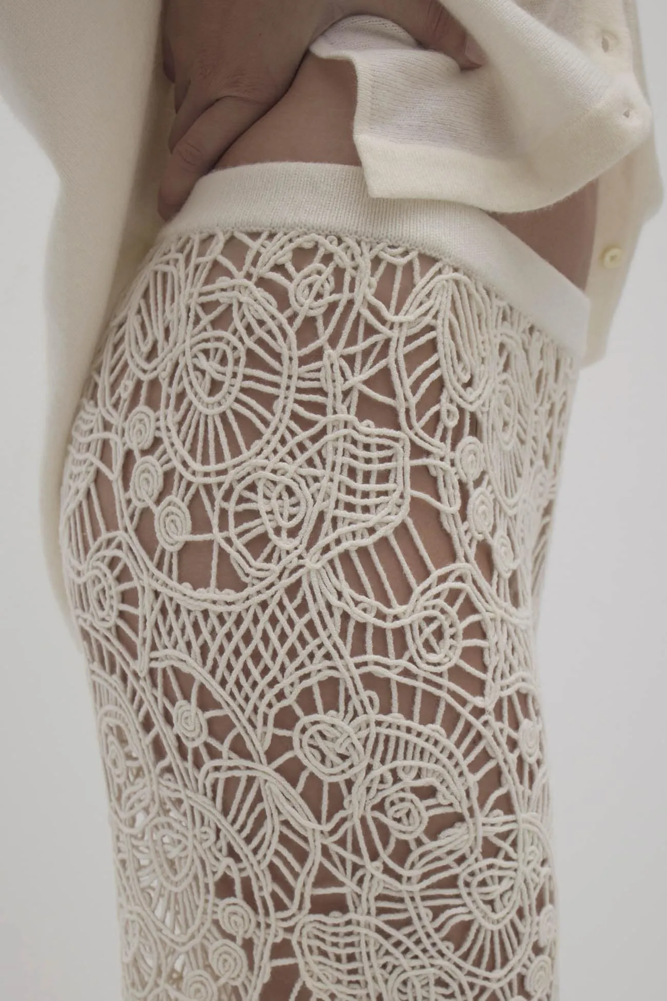 LORRAINE CROCHET CASHMERE BLEND PANT