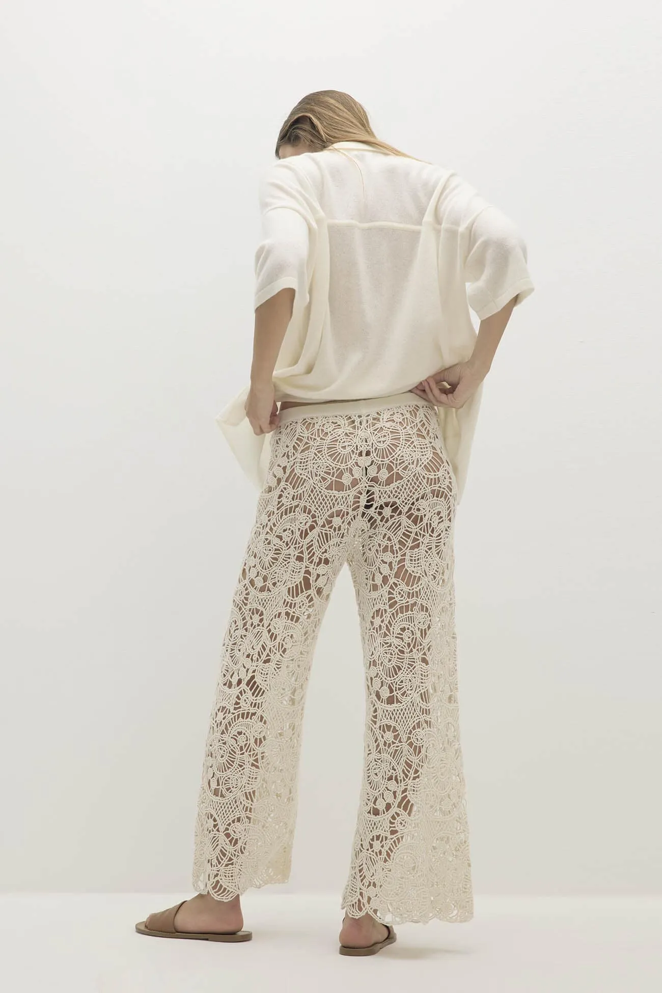 LORRAINE CROCHET CASHMERE BLEND PANT