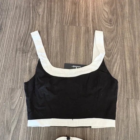 Lulus Totally Sensational Black and White Color Block Bodycon Matching Set