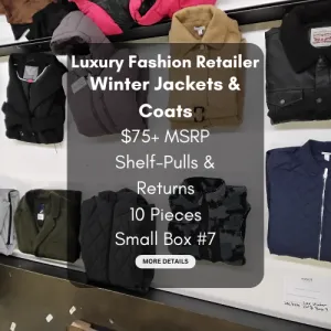 Luxury Fashion Retailer | Winter Jackets & Coats | $75  MSRP | Shelf-Pulls/Returns | 10 Pieces | Small Box #7