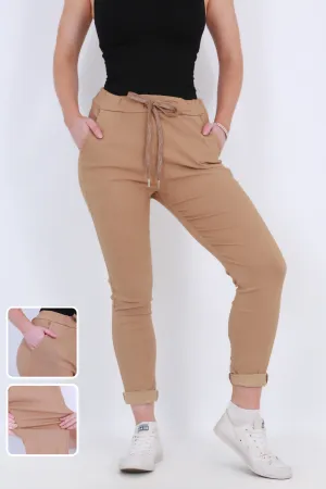 Made in Italy Magic Pants- Brown